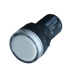   Tracon 48V AC/DC, d=16mm LJL16-WD LED-es jelzőlámpa, fehér 5997374132480