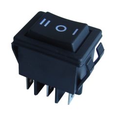   Tracon 16(6)A, 250V AC TES-52-2 Készülékkapcsoló, váltó, fekete, nyomókapcs., I-0-II felirat 5997374182775
