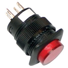   Tracon 1×NO, 2V AC/DC MNG-002R Mini jelzőlámpás nyomógomb, piros 5997374133401