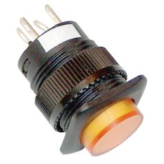   Tracon 1×NO, 110V AC/DC MNG-110Y Mini jelzőlámpás nyomógomb, sárga 5997374133531