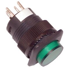   Tracon 1×NO, 2V AC/DC MNK-002G Mini jelzőlámpás nyomókapcsoló, zöld 5997374133579