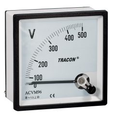   Tracon 96×96mm, 120V AC ACVM96-120 Analóg váltakozó áramú voltmérő 5997374126618