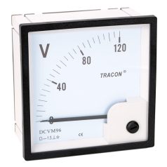   Tracon 96×96mm, 120V DC DCVM96-120 Analóg egyenáramú voltmérő 5997374127943