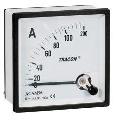   Tracon 72×72mm, 5A AC ACAM72-5 Analóg váltakozó áramú ampermérő közvetlen méréshez 5997374125741