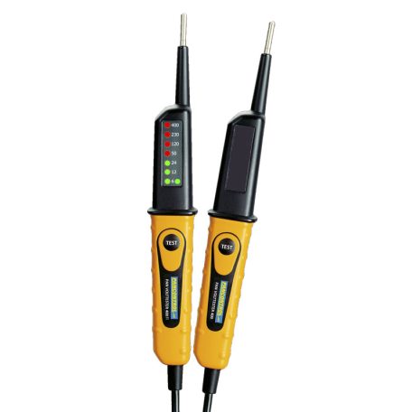 Tracon 6‐400V AC/DC, 30mA FI‐Test PANVOLTTESTER400FI 2 pólusú feszültségvizsgáló LED kijelző és AVK teszter 9120037337410