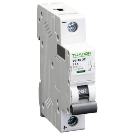 Tracon 40A, 220V DC DC-1C-40 Egyenáramú kismegszakító PV rendszerekhez, 1 pólus, C kar. 5997374187633