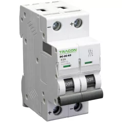   Tracon 63A, 440V DC DC-2C-63 Egyenáramú kismegszakító PV rendszerekhez, 2 pólus, C kar. 5997374187756