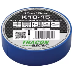   Tracon 10m×15mm, PVC, 0-90°C, 40kV/mm K10-15 Szigetelőszalag, kék 5997374119511