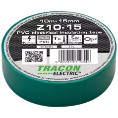   Tracon 10m×15mm, PVC, 0-90°C, 40kV/mm Z10-15 Szigetelőszalag, zöld 5997374119542