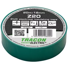   Tracon 20m×18mm, PVC, 0-90°C, 40kV/mm Z20 Szigetelőszalag, zöld 5997374106092