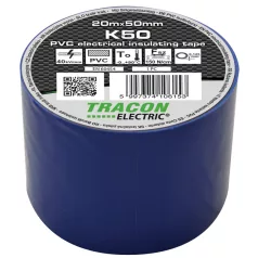   Tracon 20m×50mm, PVC, 0-90°C, 40kV/mm K50 Szigetelőszalag, kék 5997374106153