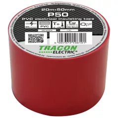   Tracon 20m×50mm, PVC, 0-90°C, 40kV/mm P50 Szigetelőszalag, piros 5997374106191