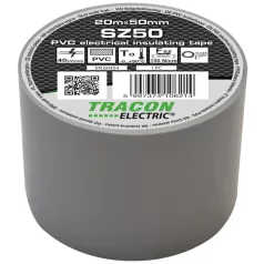   Tracon 20m×50mm, PVC, 0-90°C, 40kV/mm SZ50 Szigetelőszalag, szürke 5997374106214