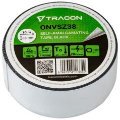   Tracon 10m×38mm, -40°C-75°C ONVSZ38 Önvulkanizáló szalag, fekete 5997374113342