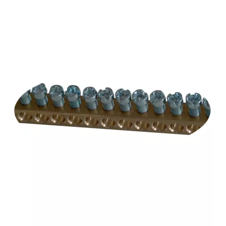 Tracon max.63A, 230/400VAC, 1m, W×H=8×8mm, d=4.5mm, 152xM4 TNFS Rézsín (N/PE) 5997374155472