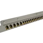 Tracon 230/400VAC, 100A, 13,7×26,6mm, L=360 mm, 38P, IP20 NPE-Z-38 Szigetelt földelősín (N/PE) EDSS-18/. mod.elosztóhoz 5997374205528