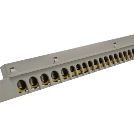 Tracon 230/400VAC, 100A, 13,7×26,6mm, L=360 mm, 38P, IP20 NPE-Z-38 Szigetelt földelősín (N/PE) EDSS-18/. mod.elosztóhoz 5997374205528