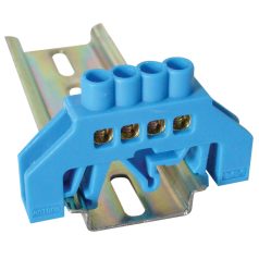   Tracon 230/400VAC, 63A, 6×9mm, 4P, IP20 NPE-B6-4 Szigetelt földelősín (N/PE), kék 5997374178709