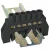 Tracon 230/400VAC, 63A, 6×9mm, 6P, IP20 NPE-BK6-6 Szigetelt földelősín (N/PE), fekete 5997374223775