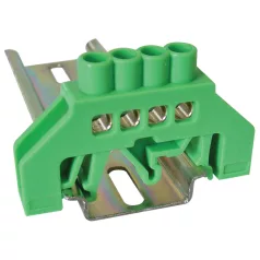   Tracon 230/400VAC, 63A, 6×9mm, 4P, IP20 NPE-G6-4 Szigetelt földelősín (N/PE), zöld 5997374178785
