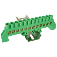   Tracon 230/400VAC, 100A, 8×12mm, 12P, IP20 NPE-G8-12 Szigetelt földelősín (N/PE), zöld 5997374178846