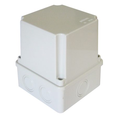 Tracon 100×100×120mm, IP55 MD101012 Műanyag doboz, kikönnyített, világos szürke, teli fedéllel 5997374183574