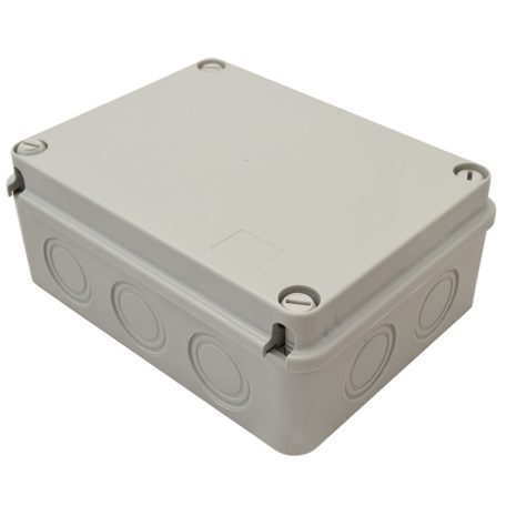 Tracon 190×145×80, IP67 MED19148 Elektronikai doboz, világos szürke, teli fedéllel 5997374202015