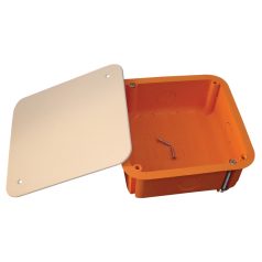   Tracon 100×100×45mm GD100 Gipszkarton doboz, sima, fedéllel, narancssárga 5997374172806