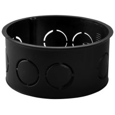   Tracon 80×45mm D80 Perforált kötődoboz süllyesztett, sima, fekete 5997374173261