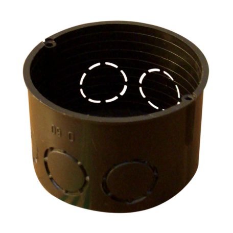 Tracon 62×40mm D60 Perforált szerelvénydoboz süllyesztett, sima, fekete 5997374172769