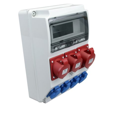 Tracon Out:4×SCHUKO+2×16A(3P+N+E)+1×32A(3P+N+E) TDB03-12M Csatlakozó doboz, védelem nélkül 5997374203951