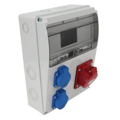   Tracon Out:2×SCHUKO+1×16A(3P+N+E) TDB04-11M Csatlakozó doboz, védelem nélkül 5997374203975