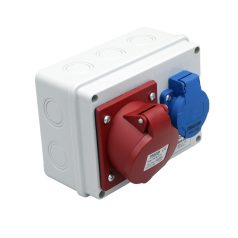   Tracon Out:1×SCHUKO+1×16A(3P+N+E) TDB06-0M Csatlakozó doboz, védelem nélkül 5997374204019