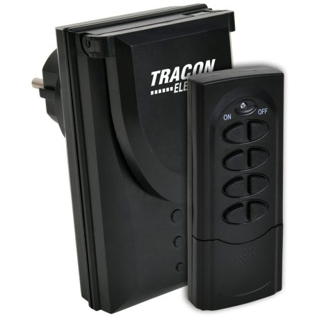 Tracon 230VAC, 50Hz, 3600W, IP44, 433,92MHz RCS11-IP Távkapcsolós csatlakozóaljzat, 1 aljzat, 1 távírányító, IP44 5997374215848