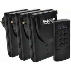   Tracon 230VAC, 50Hz, 3600W, IP44, 433,92MHz RCS13-IP Távkapcsolós csatlakozóaljzat, 3aljzat, 1 távírányító, IP44 5997374215862