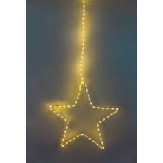   Tracon Timer 6+18h, 104LED, 3000K, 3xAA CHRSTHM104WW LED karácsonyi ablakdísz, csillag, elemes (X22045) 5997374226929