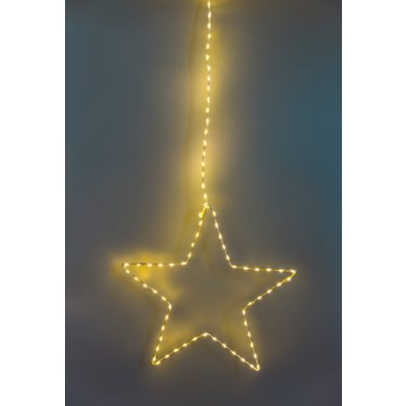 Tracon Timer 6+18h, 104LED, 3000K, 3xAA CHRSTHM104WW LED karácsonyi ablakdísz, csillag, elemes (X22045) 5997374226929