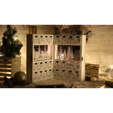 Tracon Timer 6+18h, 6LED, 3000K, 2xAAA CHRACB6WW LED karácsonyi adventi kalendárium, elemes (X22050) 5997374226608