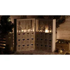   Tracon Timer 6+18h, 8LED, 3000K, 2xAAA CHRACB8WW LED karácsonyi adventi kalendárium, elemes (X22051) 5997374226615