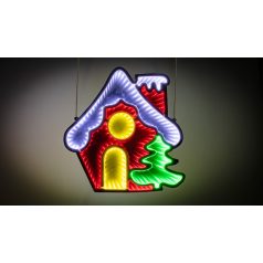   Tracon USB, 1,5m, 327LED, 4,5W, RGB CHRMMH LED karácsonyi tükördísz , házikó, USB (X25014) 5997374176767