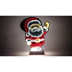   Tracon Timer 6+18h, 327LED, RGB, 3xAA CHRMMS LED karácsonyi tükördísz , télapó, USB (X25017) 5997374176798