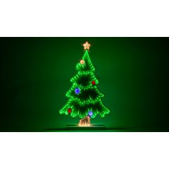   Tracon USB, 1,5m, 132LED, 4,5W, RGB CHRMMT LED karácsonyi tükördísz , fenyő, USB (X25018) 5997374176781