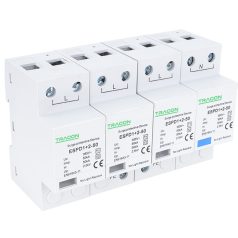   Tracon Uc:385V; Iimp:50kA; In:50kA; Imax:160kA; Up:2,5kV; 4P ESPD1+2-50-4P T1+T2 AC típusú túlfeszültséglevezető, egybeépített 5997374222457