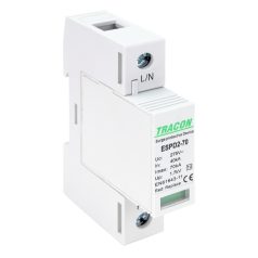   Tracon Uc:275V; In:40kA; Imax:70kA; Up:1,7kV; 1P ESPD2-70-1P T2 AC típusú túlfeszültség levezető, cserélhető betéttel 5997374222617