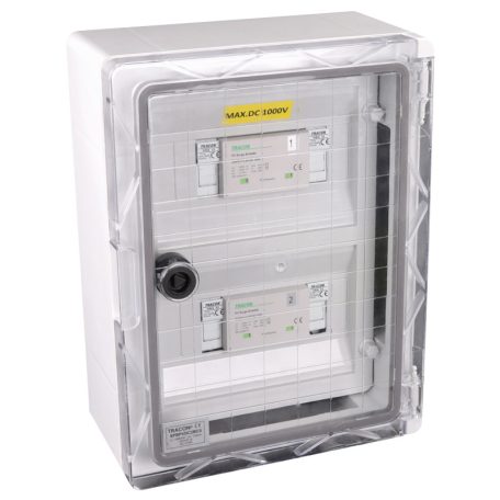 Tracon 380x260x130mm, IP65, DC1+2, Un=1000VDC SPBPVDC2BCS Túlfeszültség-védelmi doboz fotovoltaikus rendszerekhez 5997374231725