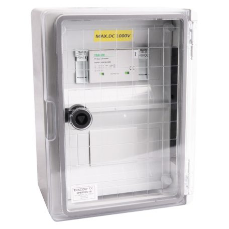 Tracon 280×210×130mm, IP65, DC1+2, Un=1000VDC SPBPVDC1B Túlfeszültség-védelmi doboz fotovoltaikus rendszerekhez 5997374231695