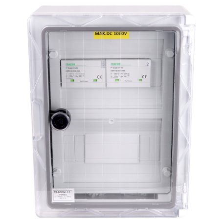 Tracon 330x250x130mm, IP65, DC1+2, Un=1000VDC SPBPVDC2 Túlfeszültség-védelmi doboz fotovoltaikus rendszerekhez 5997374228305
