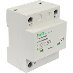   Tracon Ucpv: 1200V; Iimp:12,5kA; In:20kA; Imax:50kA; Up:4kV ESPD1+2-DC50-1000 T1+T2 DC típusú túlfeszültséglevezető, egybeépített 5997374222464