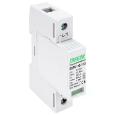   Tracon Uc:275V; Iimp:12,5kA; In:20kA; Imax:50kA; Up:1,3kV; 1P ESPD1+2-12.5-1P T1+T2 AC típusú túlfeszültséglevezető, cserélhető betéttel 5997374222334