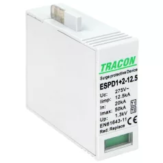   Tracon Uc:275V, Iimp:12,5kA, In:20kA, Imax:50kA, Up:1,3kV ESPD1+2-12.5MO T1+T2 AC típusú túlfeszültséglevezető betét 12.5 M 5997374233743
